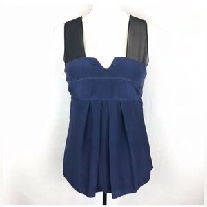 Anthropologie Tea And Honey Silk Mesh Blouse Size Medium Y2K